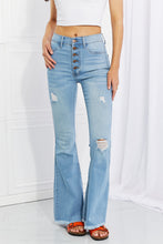 Load image into Gallery viewer, Vibrant MIU Full Size Jess Button Flare Jeans
