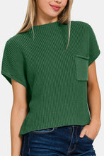 Load image into Gallery viewer, Zenana Mock Neck Short Sleeve Cropped Sweater
