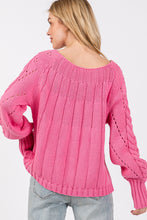 Load image into Gallery viewer, SAGE + FIG Cable-Knit Long Sleeve Sweater
