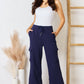 RISEN Drawstring Relaxed Cargo Wide Leg Pants