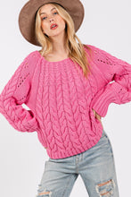 Load image into Gallery viewer, SAGE + FIG Cable-Knit Long Sleeve Sweater
