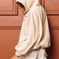 BiBi Laser Cut Long Sleeve Half Zip Hoodie