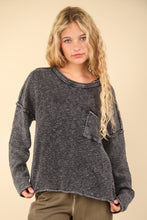 Load image into Gallery viewer, VERY J Mineral Washed Exposed Seam Sweater
