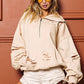 BiBi Laser Cut Long Sleeve Half Zip Hoodie