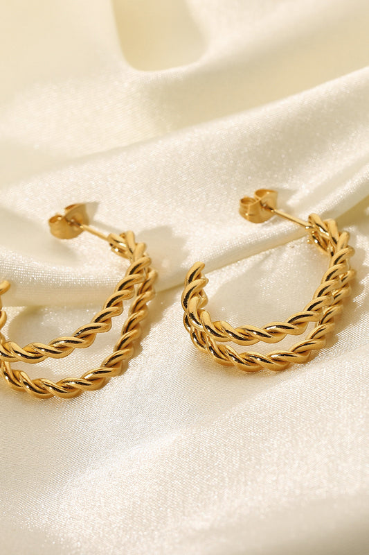 Twisted Rope Hoop Earrings