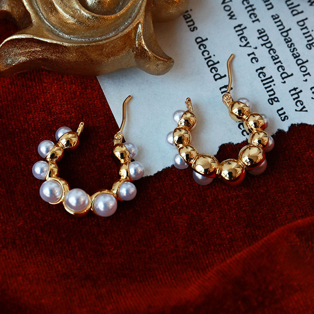 Blooming Beauties Pearl Hoop Earrings