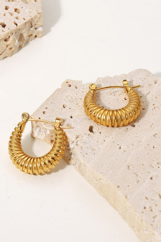 Catch Me Up Textured Hoop Earrings