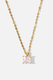 Rhinestone Pendant Gold-Plated Necklace