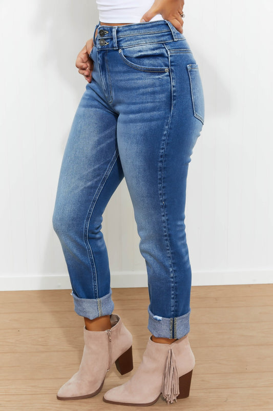 Kancan Sage Full Size High Rise Slim Straight Jeans