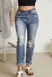 Judy Blue Isla Full Size High Rise Destroyed Boyfriend Jeans