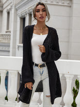 Load image into Gallery viewer, Flare Sleeve Openwork Open Front Cardigan
