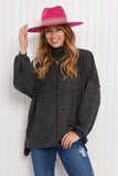 Zenana Infinitely Cozy Full Size Mock Neck Sweater