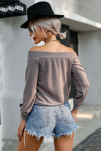 Load image into Gallery viewer, Off-Shoulder Waffle Knit Top
