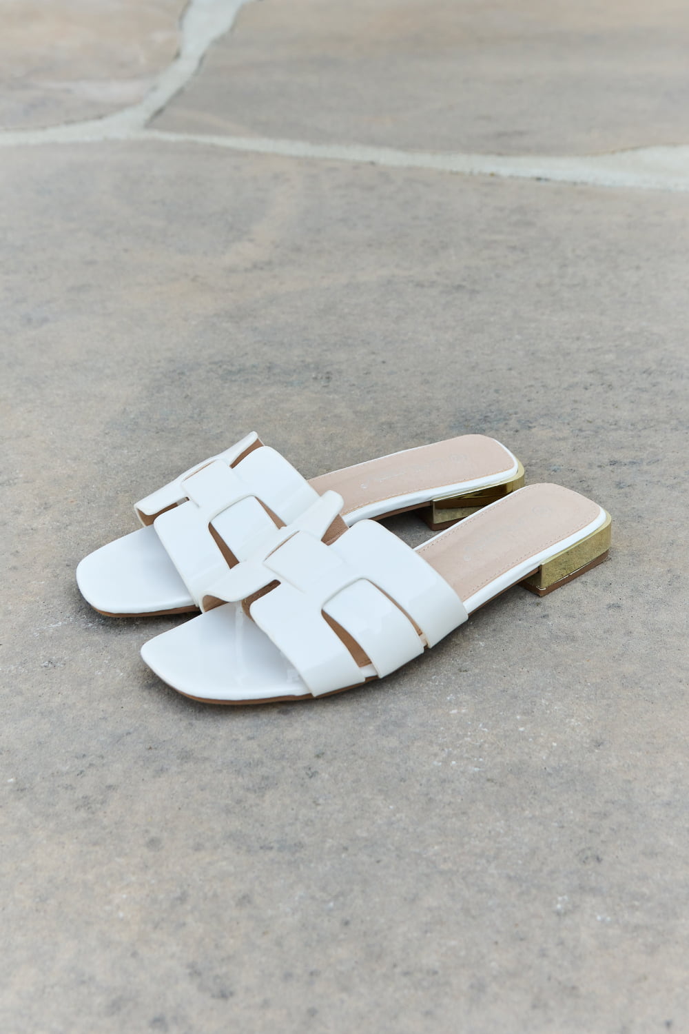 Weeboo Walk It Out Slide Sandals in Icy White