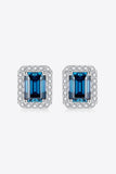 2 Carat Moissanite Stud Earrings in Indigo