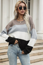 Load image into Gallery viewer, Striped Dropped Shoulder Sweater
