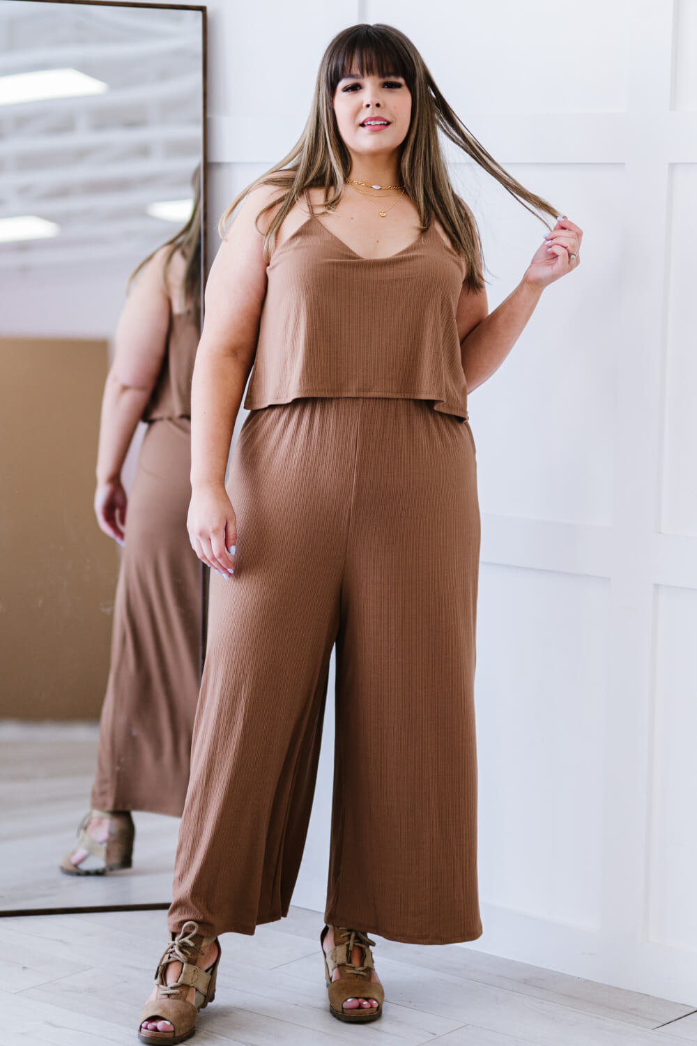 Zenana Still Into You Full Size Run Ribbed Jumpsuit