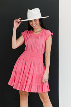 Load image into Gallery viewer, ODDI Pink Passion Full Size Run Smocked Waist Dress
