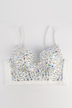 Load image into Gallery viewer, Adjustable Strap Rhinestone Bustier
