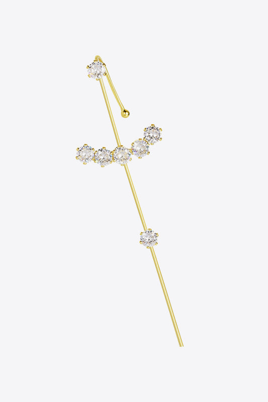 18K Gold-Plated Zircon Crawler Earrings