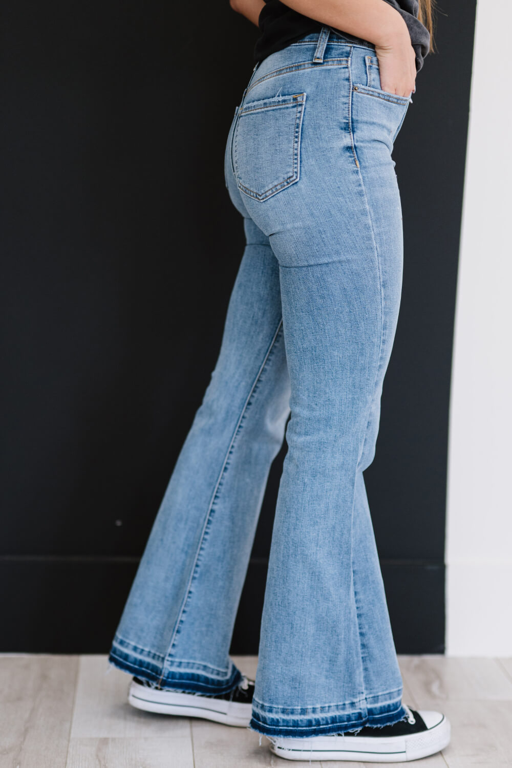 SneakPeek Fit and Flair Full Size Run Flare Jeans