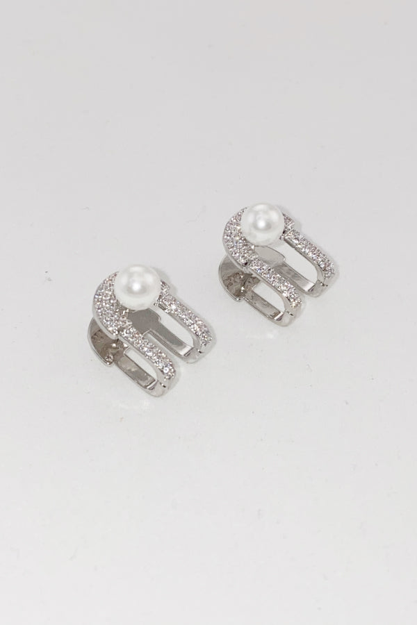 Statement Imitation Pearl Stud Earrings