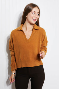 HYFVE Back to School Collared Long Sleeve Sweater