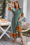 Bohemian V-Neck Maxi Dress