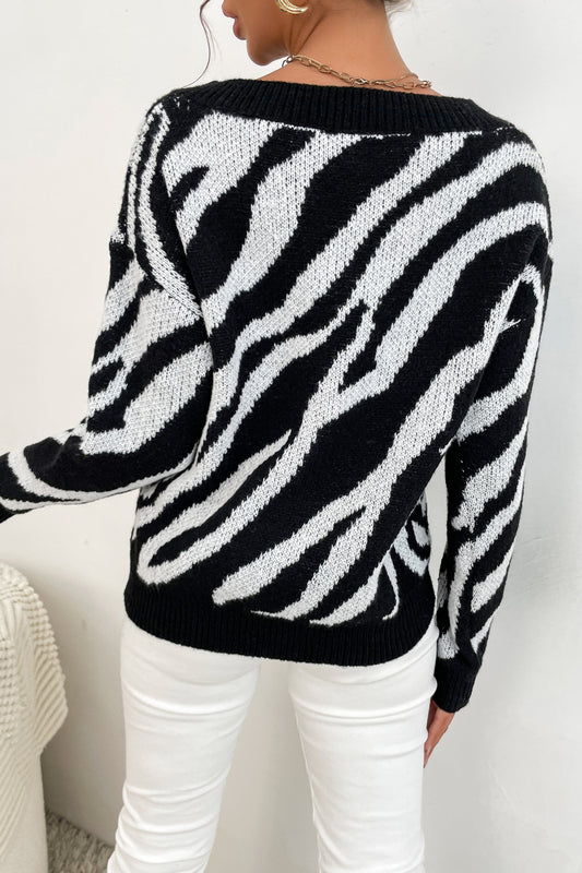 Zebra Print Sweater