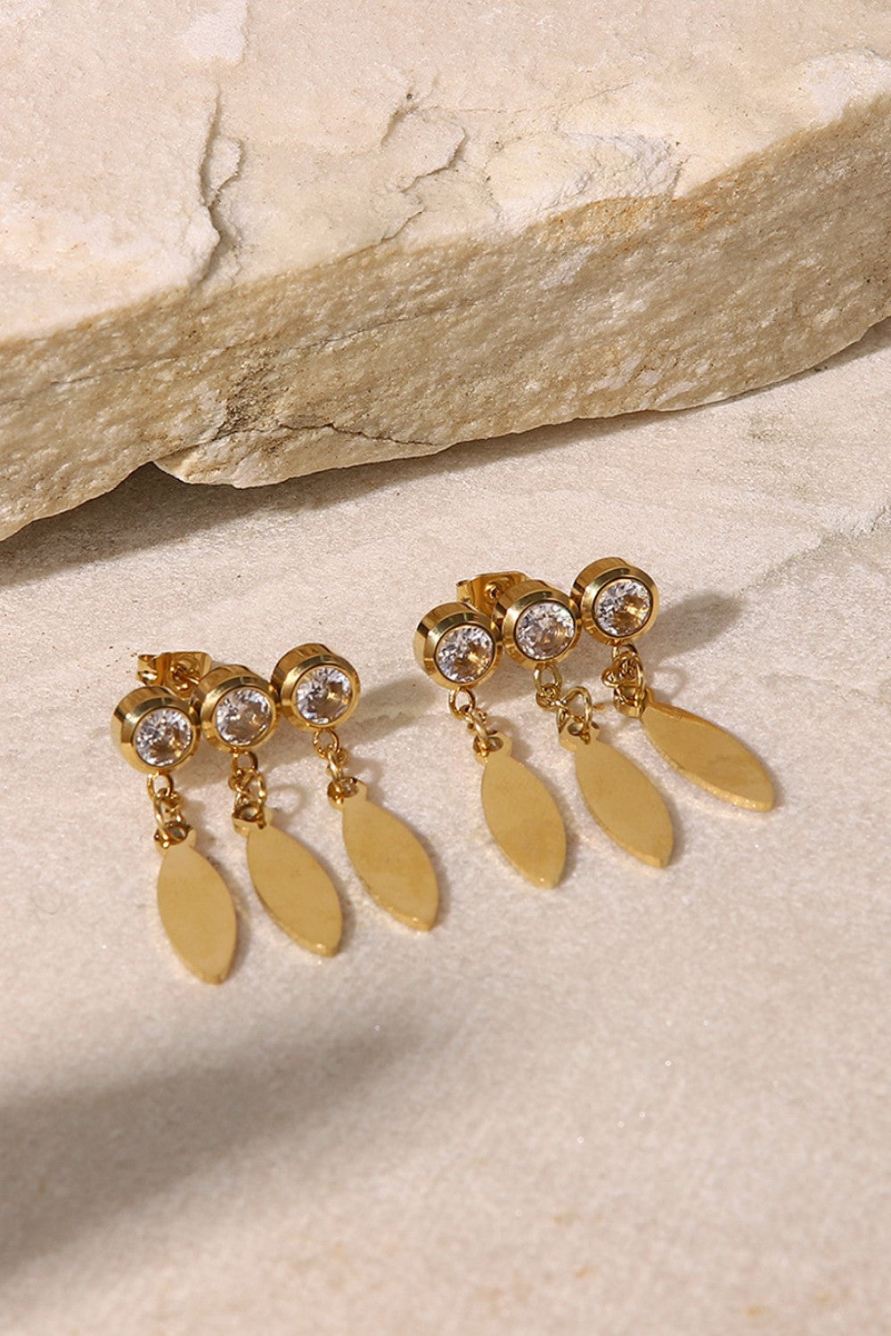 Rhinestone Teardrop Earrings