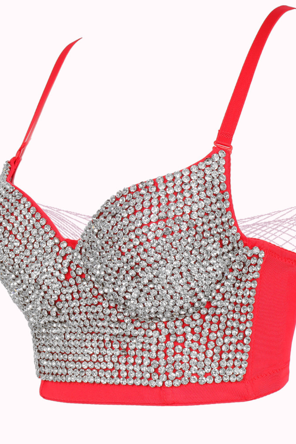 All-Over Rhinestone Sweetheart Neck Bustier