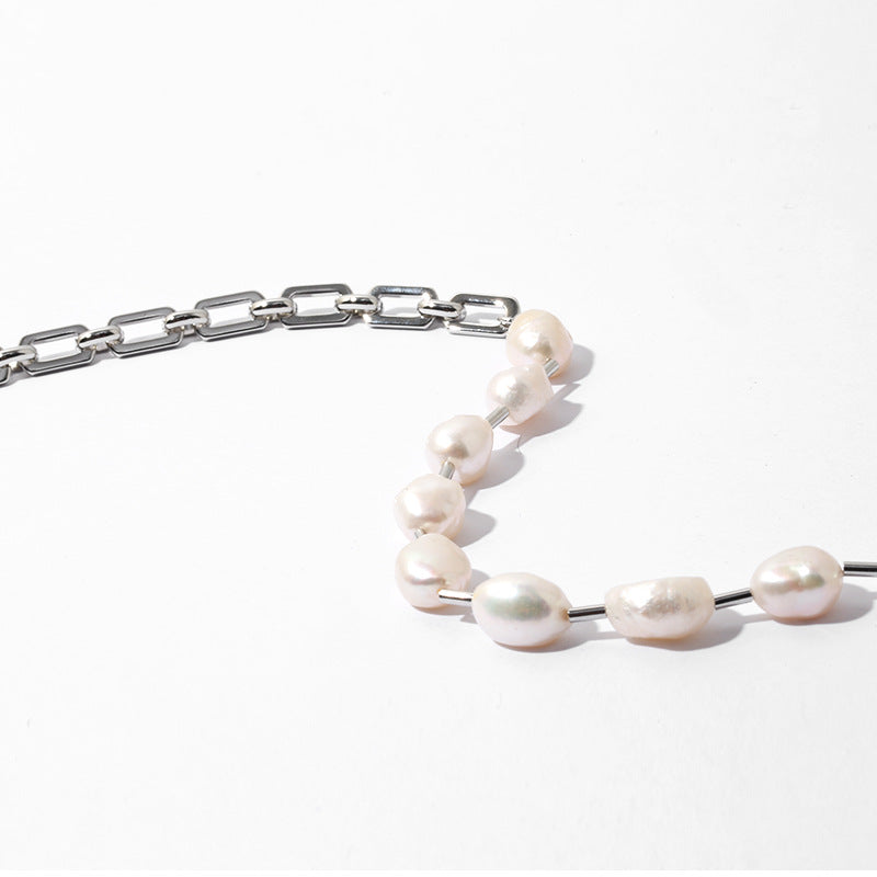 Freshwater Pearl & Chain Necklace