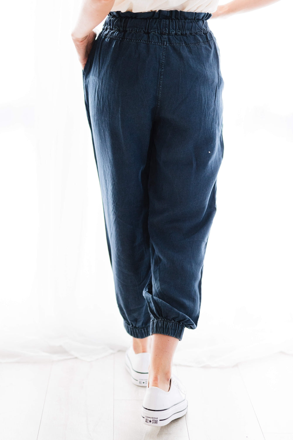 Zenana Me and You Full Size Run Chambray Joggers