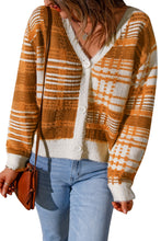 Load image into Gallery viewer, Plaid Button Down V-Neck Fuzzy Cardigan
