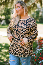 Load image into Gallery viewer, Plus Size Leopard Pullover with Kangaroo Pocket
