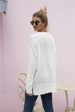 Load image into Gallery viewer, Fuzzy Side Slit High-Low Sweater
