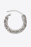 Double-Layered Zircon Decor Alloy Bracelet