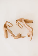 Load image into Gallery viewer, KAYLEEN Standing Tall Square Toe Block Heel Sandals in Taupe
