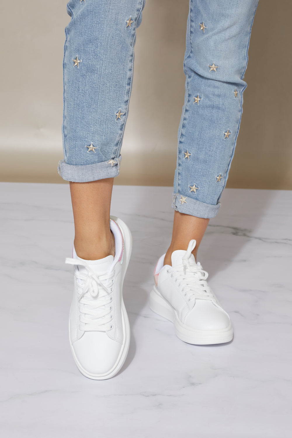 Berness Kicks and Giggles Chunky Sole Sneakers in White