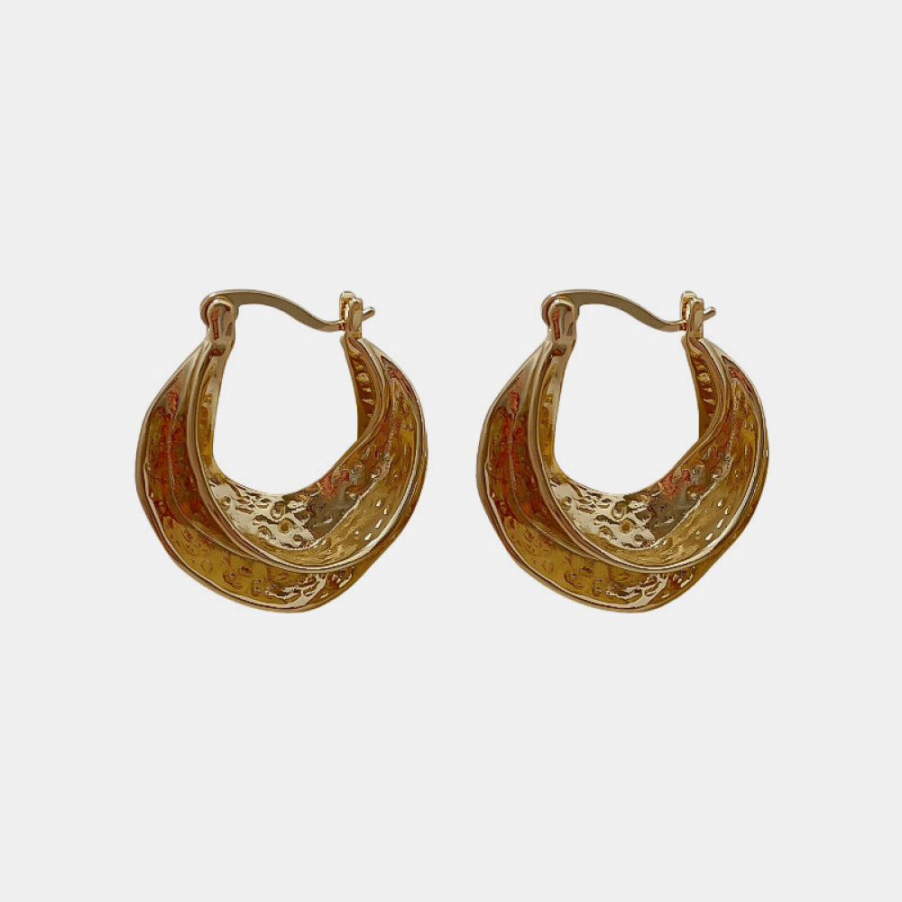 The Right Choice Ruched Hoop Earrings