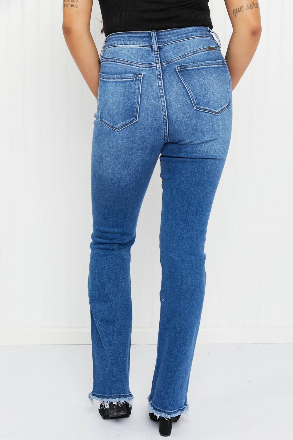 Kancan Molly Full Size High Rise Button Fly Bootcut Jeans