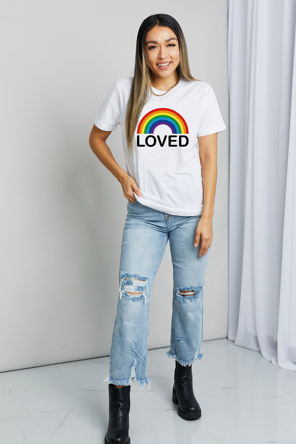 Simply Love LOVED Graphic Cotton T-Shirt