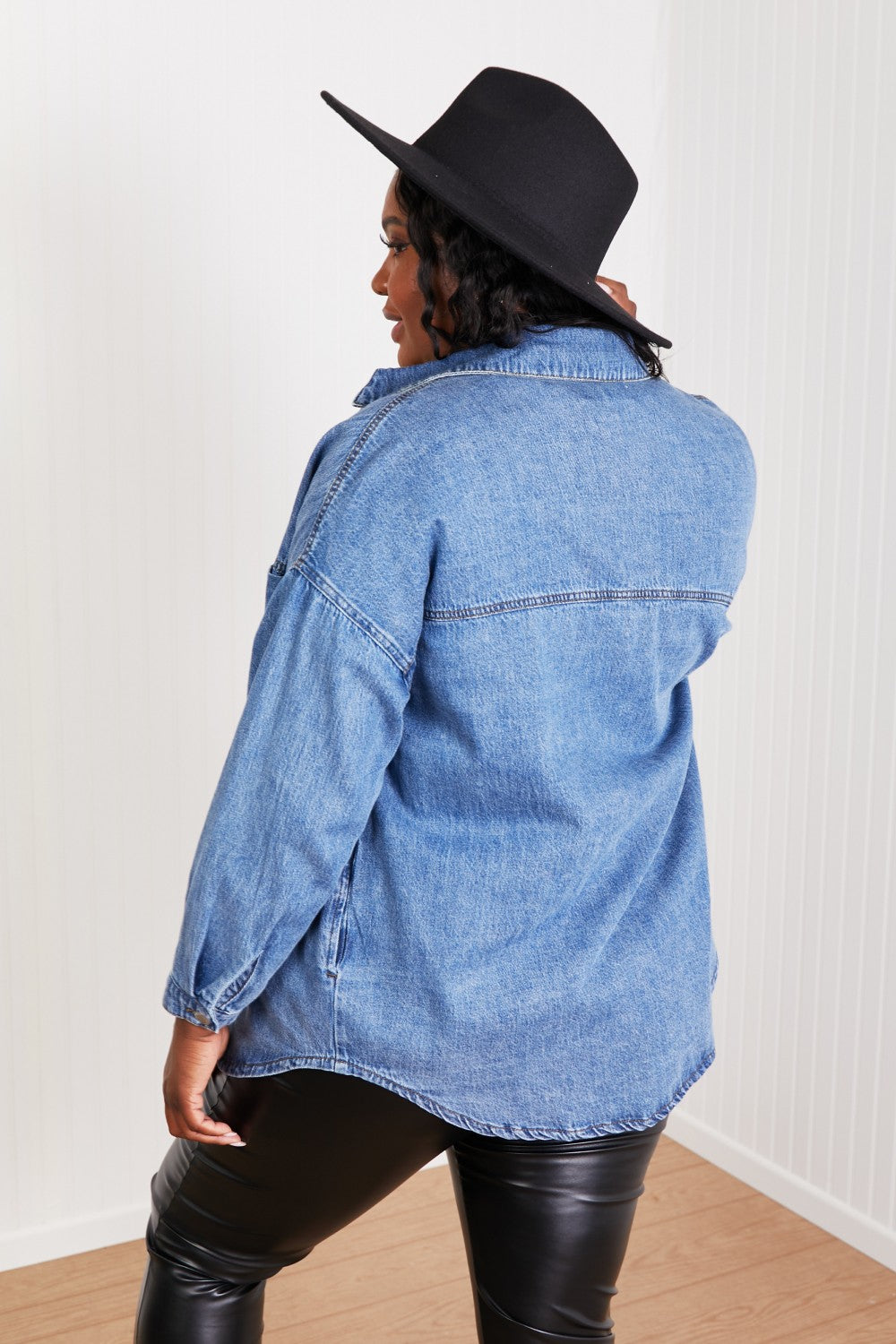 RISEN Jessica Denim Shacket