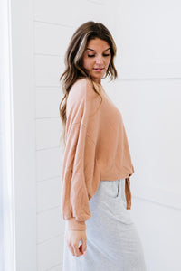 Hailey & Co All Tied Up Full Size Run Ribbed Top