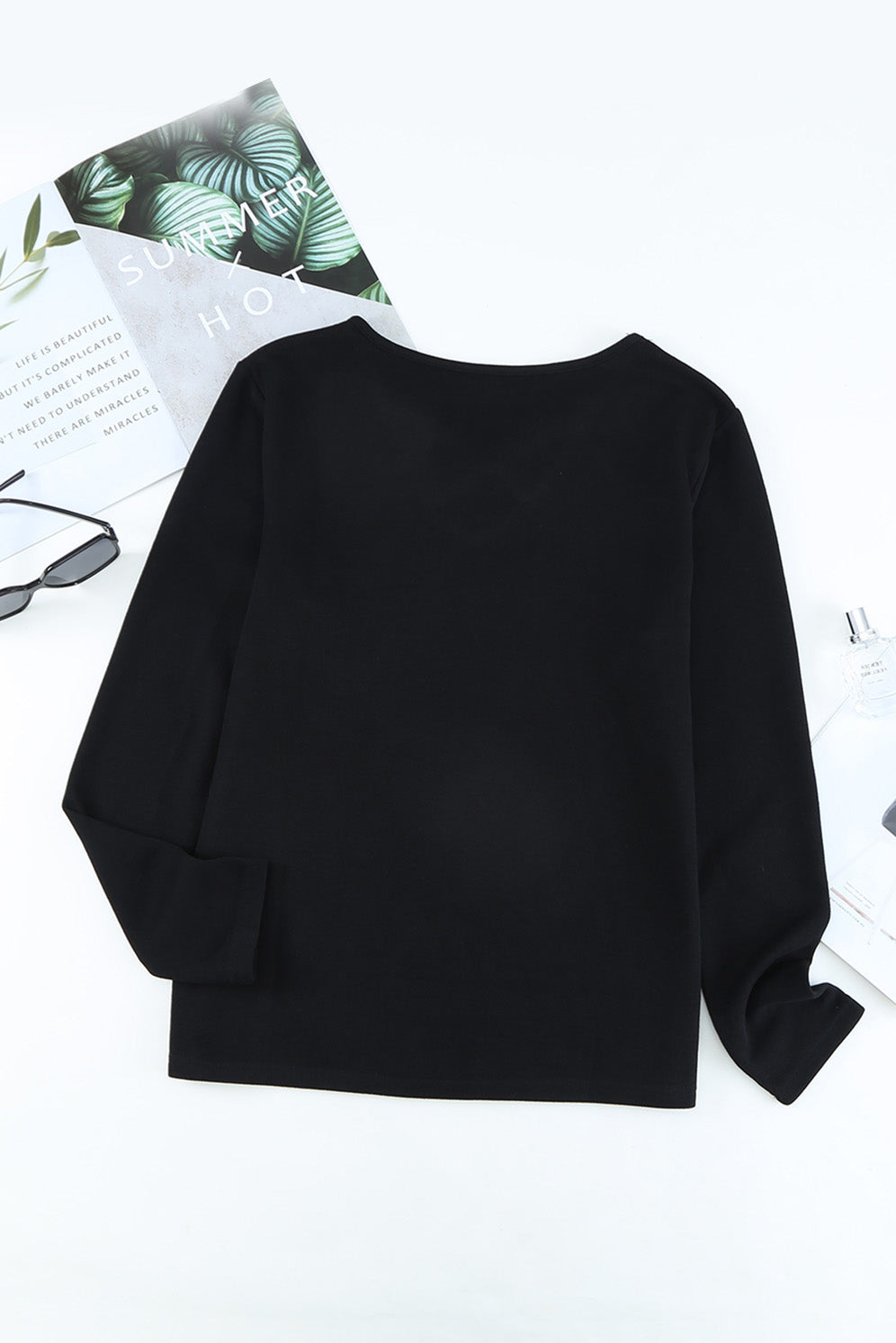 Crisscross V-Neck Rib-Knit Top