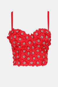 Flower Embellishment Bustier