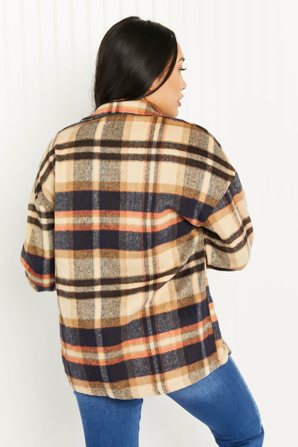 CY Fashion Crushing on Fall Full Size Plaid Shacket