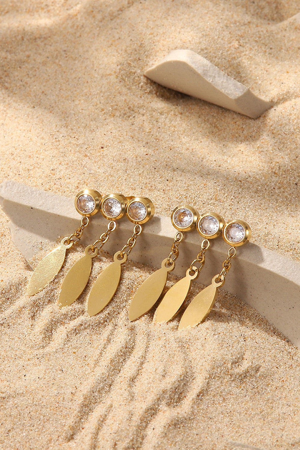 Rhinestone Teardrop Earrings