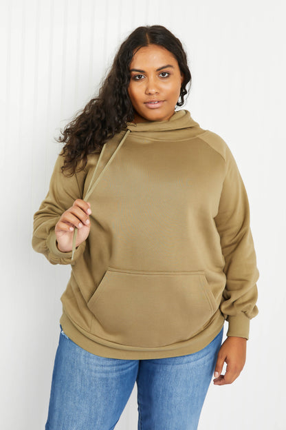 Zenana Fall Festival Full Size Side Tie Longline Hoodie