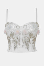 Load image into Gallery viewer, Flower Embellishment Sequined Bustier
